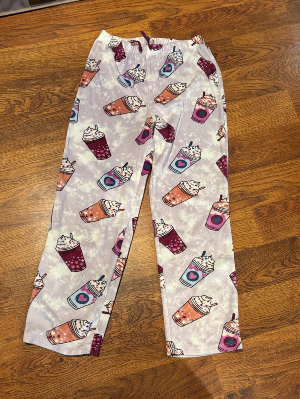 wonder nation Pink Fleece Pajama Pants with Hot Cocoa & Whip Print